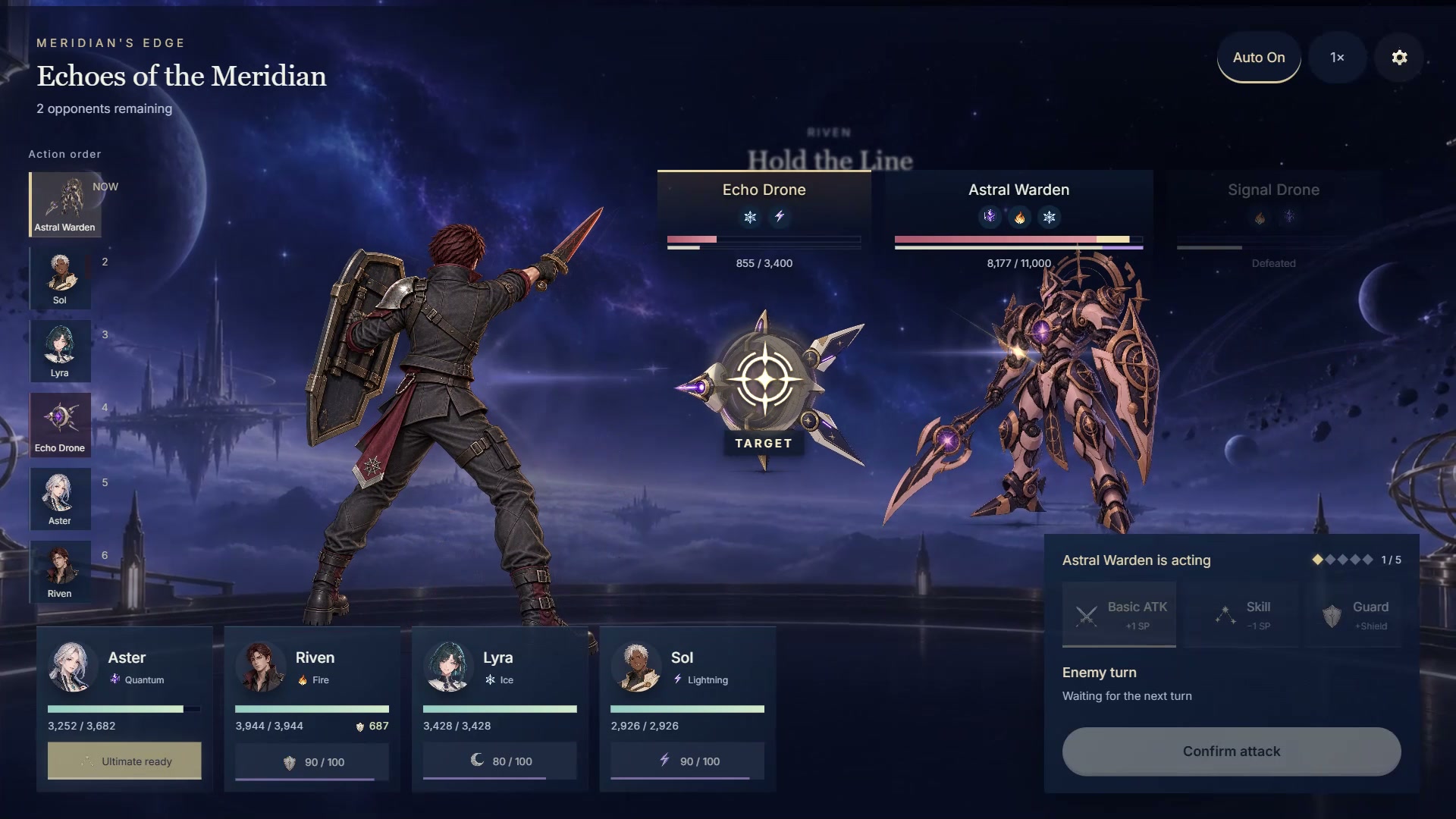 Turn-Based JRPG UI Template for ReLayer — Riven · Attack