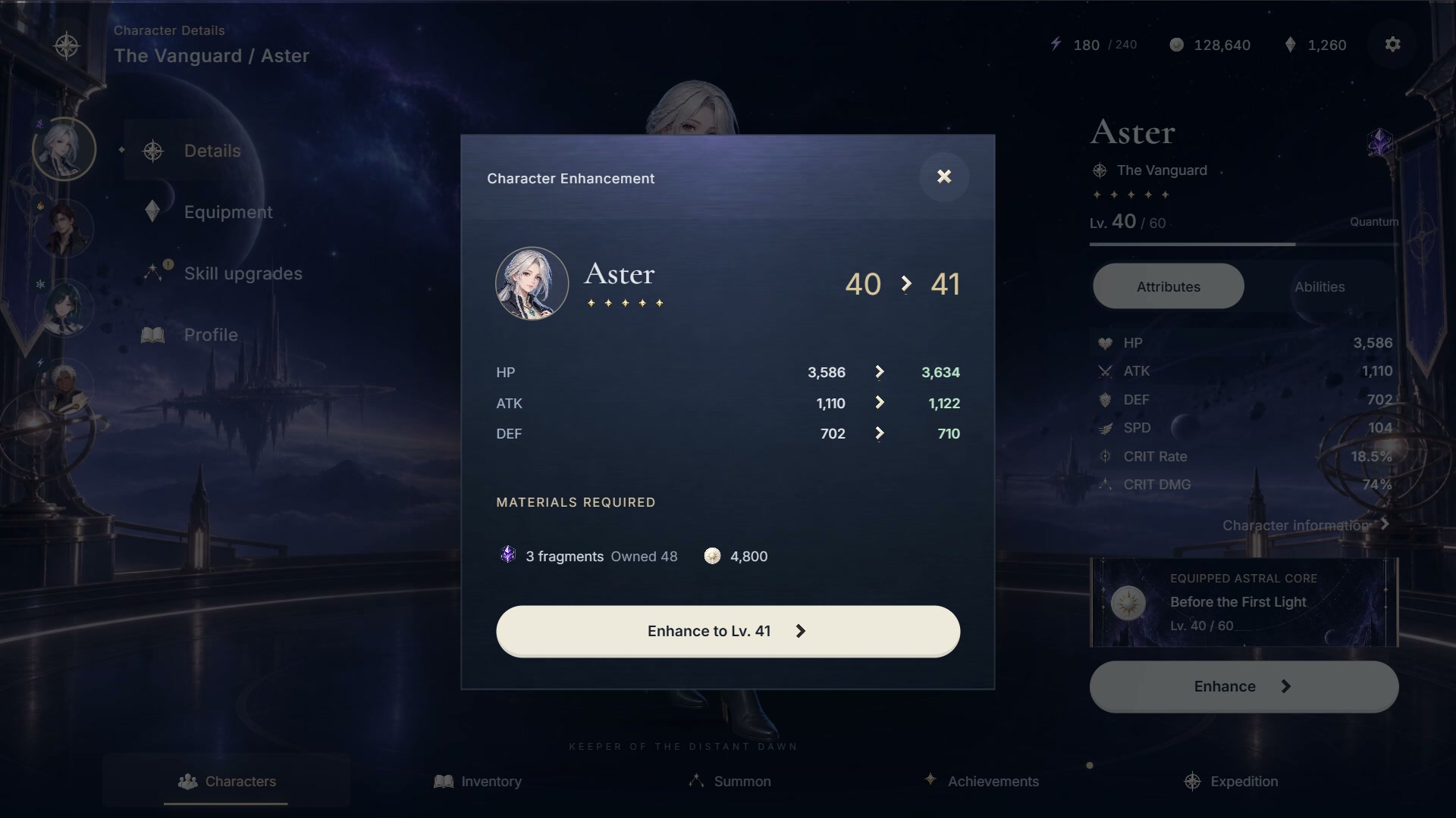 Turn-Based JRPG UI Template for ReLayer — Character enhancement