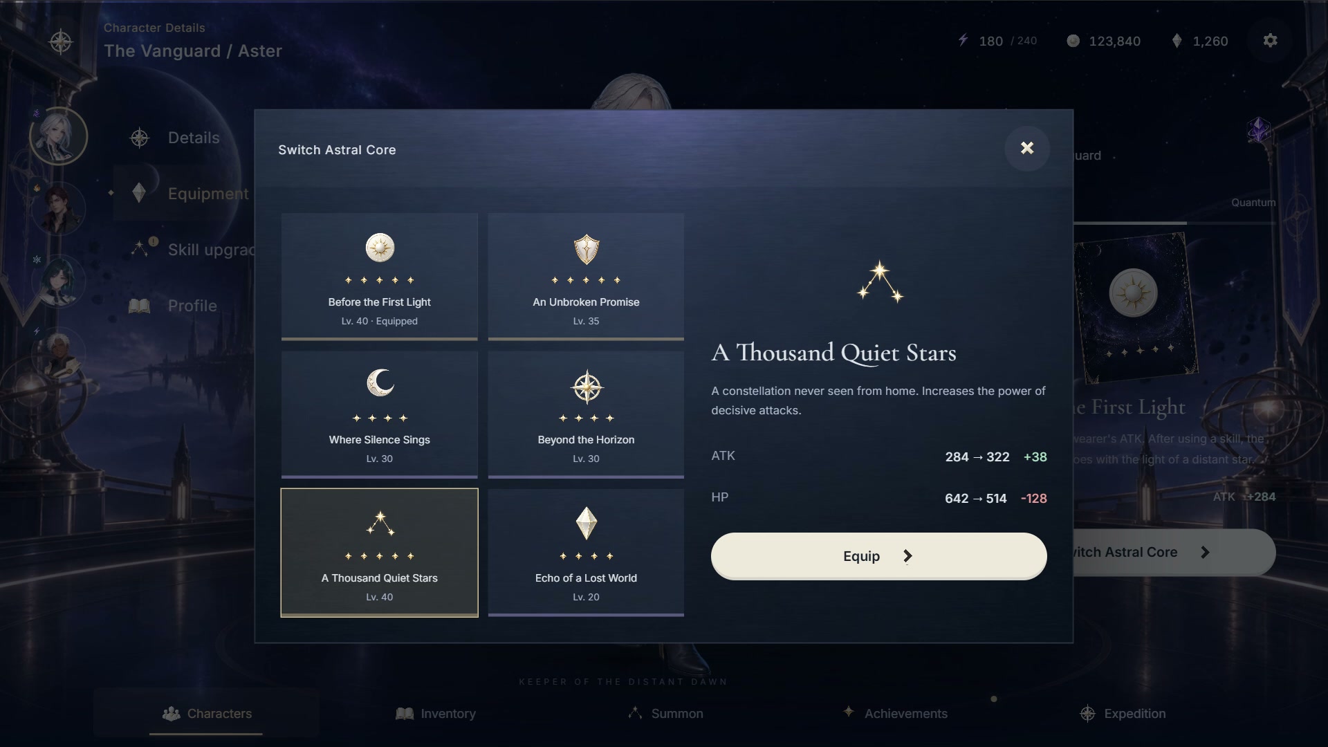 How to customize the character and inventory UI
